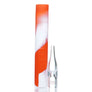 Close up of Rhino Flip nectar collector in the red and white color way showing the pyrex glass tip