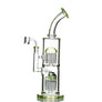 13" Crystal Glass Double Tree Perc Dab Rig - cheefkit.com