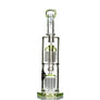 13" Crystal Glass Double Tree Perc Dab Rig - cheefkit.com