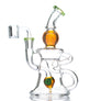 Crystal Glass Dual Arm Recycler Dab Rig - cheefkit.com