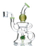 Crystal Glass Dual Arm Recycler Dab Rig - cheefkit.com