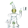 Crystal Glass Dual Arm Recycler Dab Rig - cheefkit.com