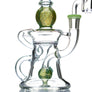 Crystal Glass Dual Arm Recycler Dab Rig - cheefkit.com