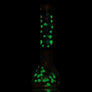 diamond graphic glow in the dark beaker bong - cheefkit