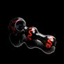 5" Heavy Glass Full Color Snake Hand Pipe - cheefkit.com