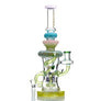 Tattoo Glass kiwi sapphire recycler dab rig - Cheefkit
