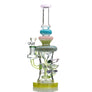 Tattoo Glass kiwi sapphire recycler dab rig - Cheefkit