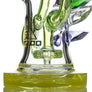 Tattoo Glass kiwi sapphire recycler dab rig - Cheefkit