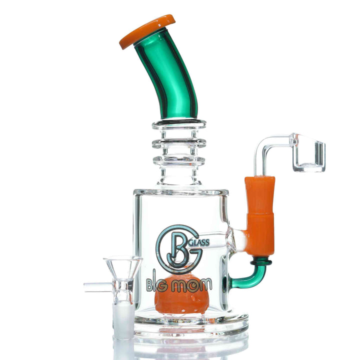 Big Mom Glass accented dab rig in orange