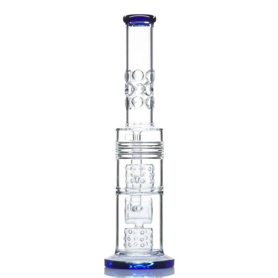 large bong with triple percolators by cheef glass