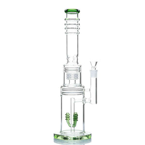 Thick glass bong featuring matrix percolator