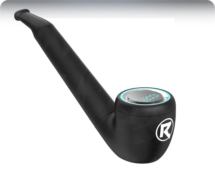 Riddle’s Facade 510 Battery featuring a modern electric Sherlock pipe design with 510-thread cartridge compatibility in black color