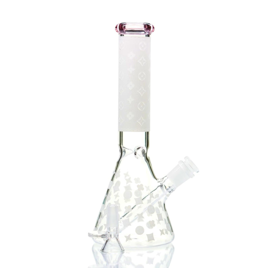 10 inch LV beaker bong white - cheefkit.com