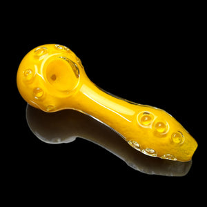 5.5" Heavy Glass Vibrant Yellow Hand Pipe - cheefkit.com