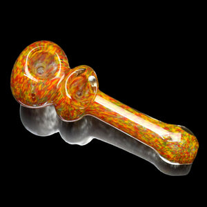 6" Heavy Glass Speckled Double Bowl Hand Pipe - cheefkit.com