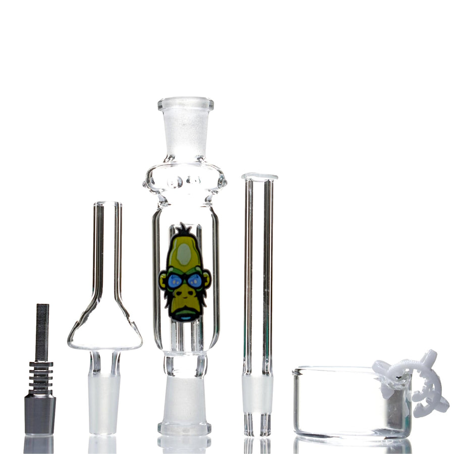 6 Inch Clear Glass Nectar Collector Dab Pipe - 10mm