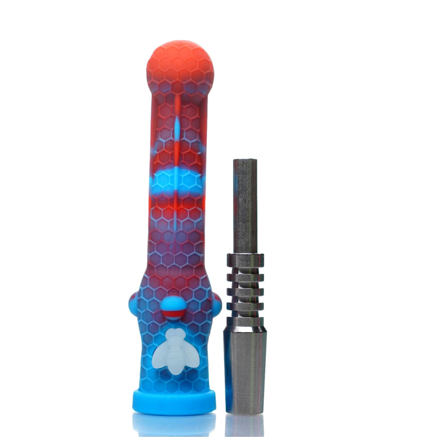 Honey Bee Silicone Nectar Collector With Thick Titanium Tip - cheefkit.com