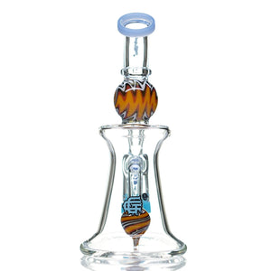 Crystal Glass Candy Swirl Dab Rig With Reclaimer - cheefkit.com