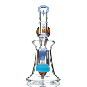 Crystal Glass Candy Swirl Dab Rig With Reclaimer - cheefkit.com