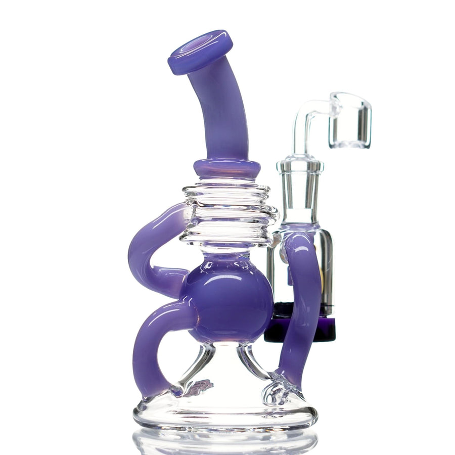 Crystal Glass Mighty Recycler Dab Rig With Reclaimer - cheefkit.com