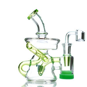 Crystal Glass Recycler Dab Rig with Reclaimer - cheefkit.com