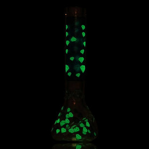 diamond graphic glow in the dark beaker bong - cheefkit