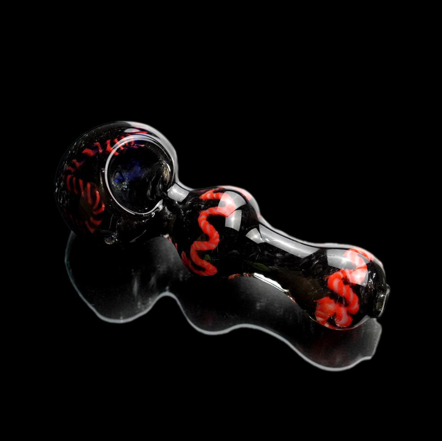 5" Heavy Glass Full Color Snake Hand Pipe - cheefkit.com