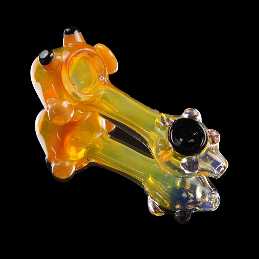 fumed button glass pipe - cheefkit