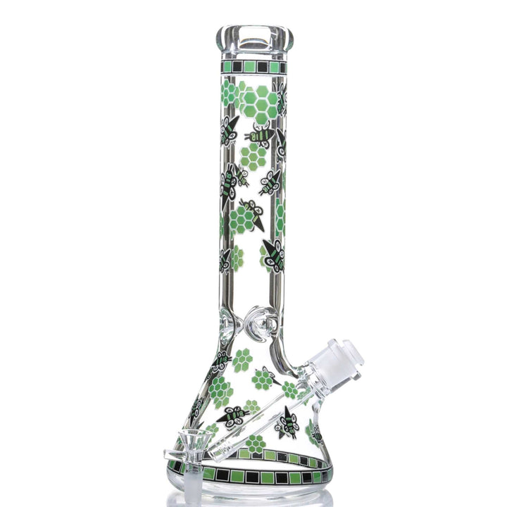 Green Bee Beaker Bong