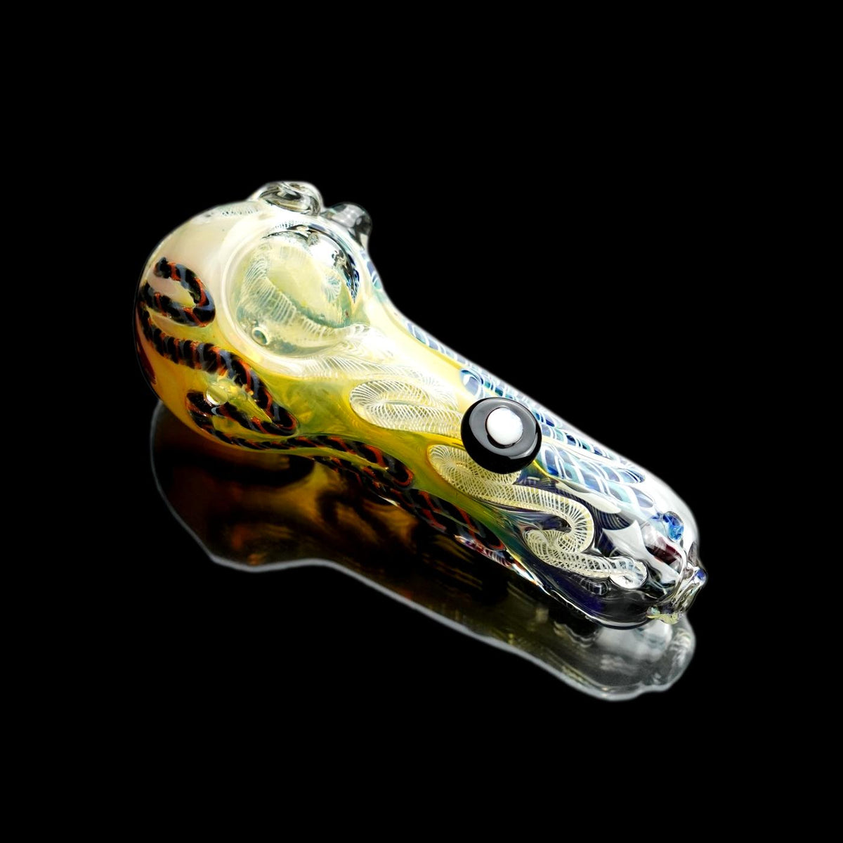 Python Snake Glass Pipe 5 Inch Heavy Glass Bulky Snake Hand Pipe | Cheefkit