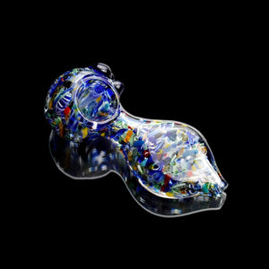 5" Heavy Glass Flat Speckled Hand Pipe - cheefkit.com