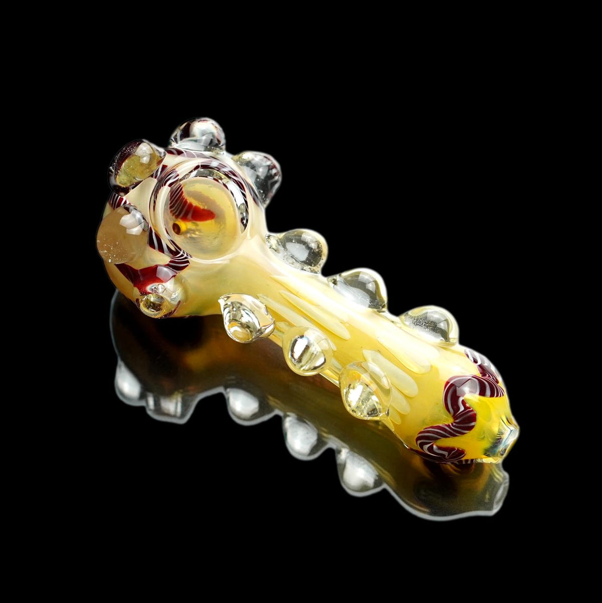 5 Inch Heavy Glass Snake Dotted Hand Pipe | Cheefkit