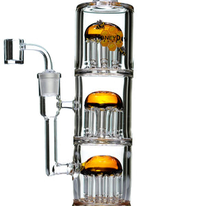 13" HoneyDew Triple Chamber Tree Perc Dab Rig - cheefkit.com