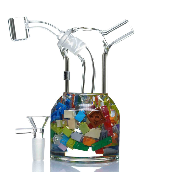 Inex Glass lego dab rig with banger - Cheefkit
