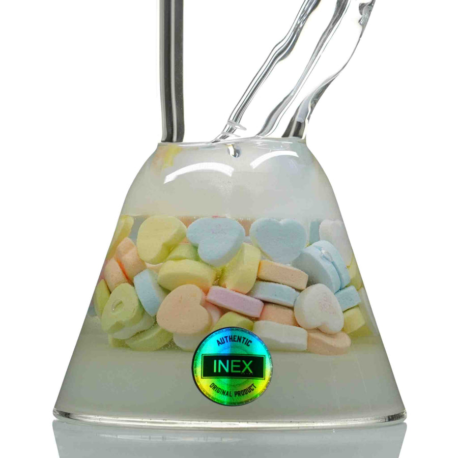 Inex Glass candy hearts beaker bong - cheefkit