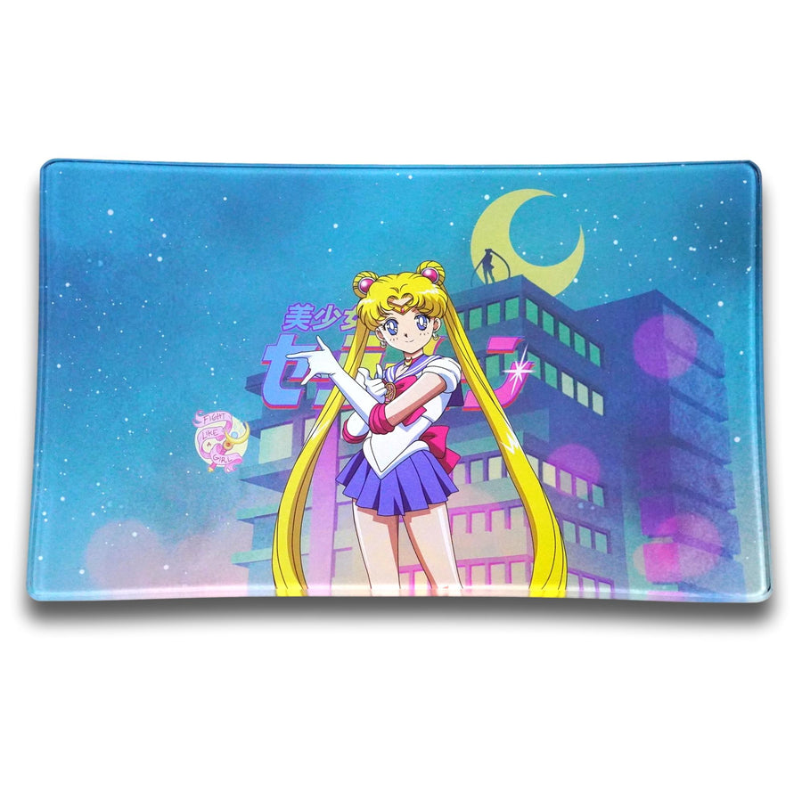 Sailor Moon City Lights Glass Rolling Tray - cheefkit.com