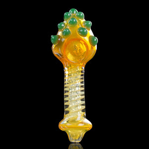 Amber swirl glass pipe - Cheefkit