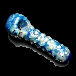 studded cotton candy glass pipe