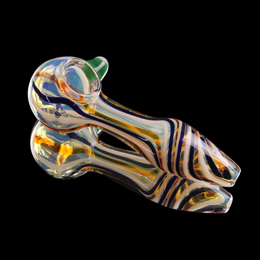 Swirly stripe glass pipe - Cheefkit