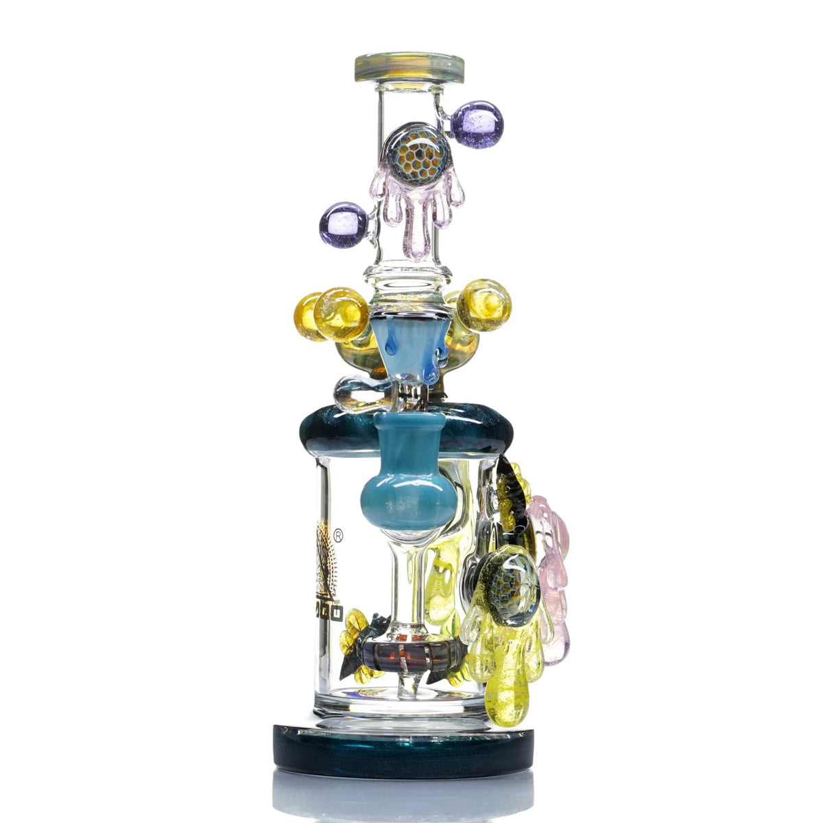 Tattoo Glass Bee Hive Dab Rig | Cheefkit