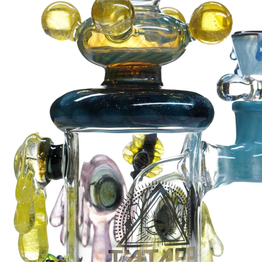 Tattoo Glass Bee Hive Dab Rig | Cheefkit
