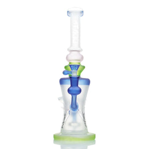 Tattoo Glass frosted sapphire water pipe - Cheefkit